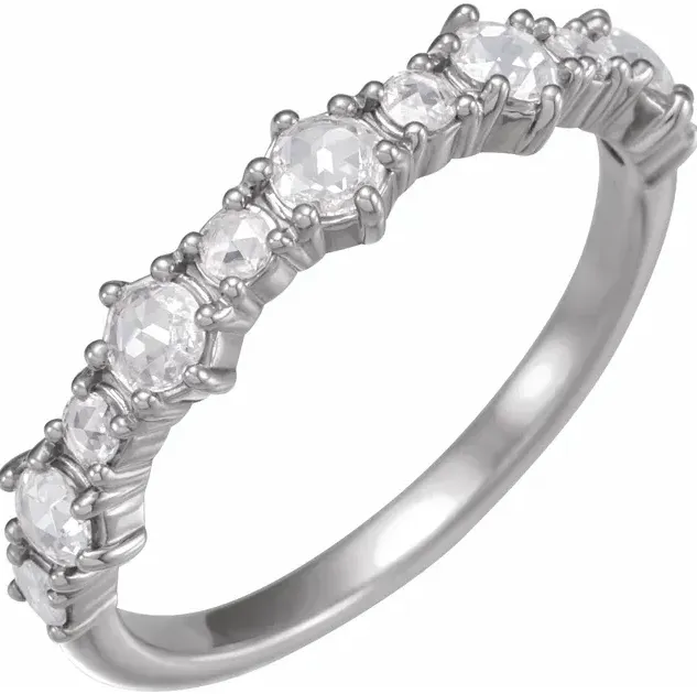 Rings Fire Brilliance Juliette Round Diamond 12 Eternity 12 CTW Anniversary Band