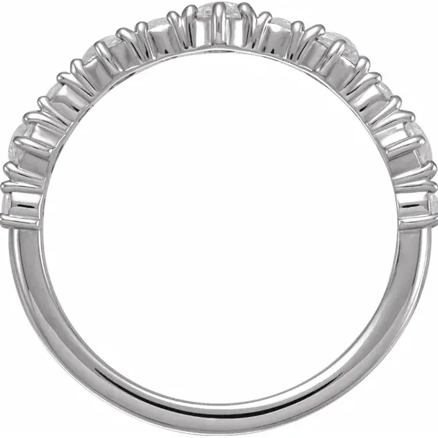 Rings Fire Brilliance Juliette Round Diamond 12 Eternity 12 CTW Anniversary Band
