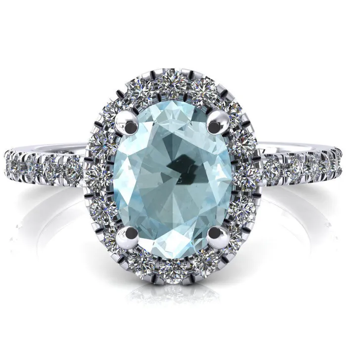 Rings Fire Brilliance Talia Oval Aqua Blue Spinel 4 Prong Halo 58 Micropave Engagement Ring Rings Fire Brilliance Talia Oval Aqua Blue Spinel 4 Prong Halo 58 Micropave Engagement Ring