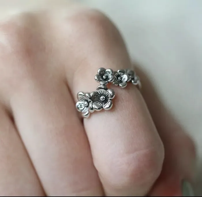 Rings Jewelvers 925 Sterling Silver Flower Ring Rings Jewelvers 925 Sterling Silver Flower Ring