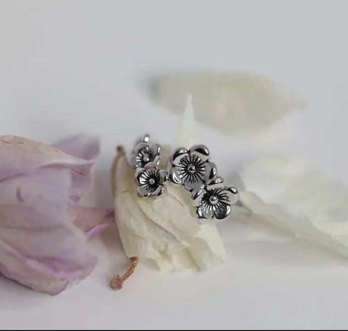 Rings Jewelvers 925 Sterling Silver Flower Ring Rings Jewelvers 925 Sterling Silver Flower Ring