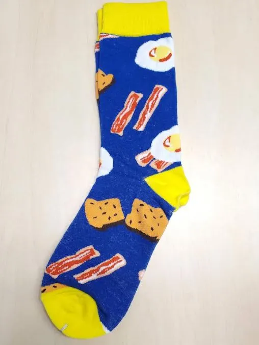 SF1179 Royal Blue Bacon Eggs Toast Socks POLLY Rings
