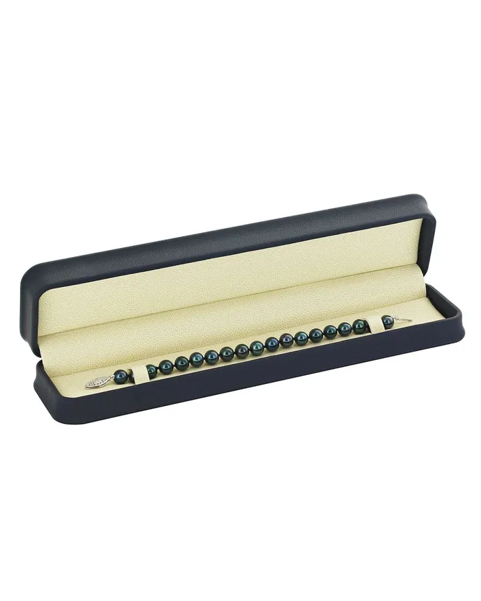 spt Bracelets Black Japanese Akoya Pearl Bracelet 7580mm