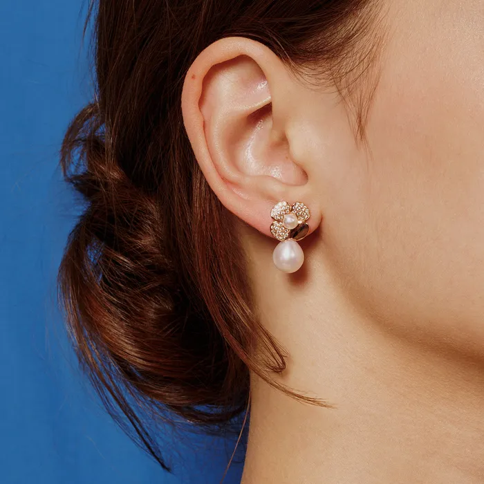 Top Grade Freshwater Pearl Earrings WE00645 GARDENS Pearly Lustre Earrings