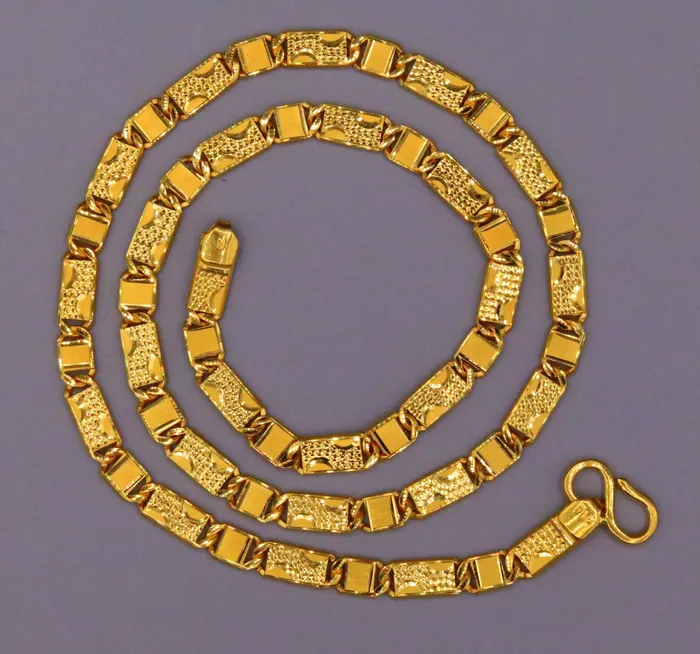 TRIBAL ORNAMENTS 22kt gold 55 mm 20 inches long handmade solid gold nawabi chain necklace form Rajasthan India ch68 Necklaces TRIBAL ORNAMENTS 22kt gold 55 mm 20 inches long handmade solid gold nawabi chain necklace form Rajasthan India ch68 Necklaces