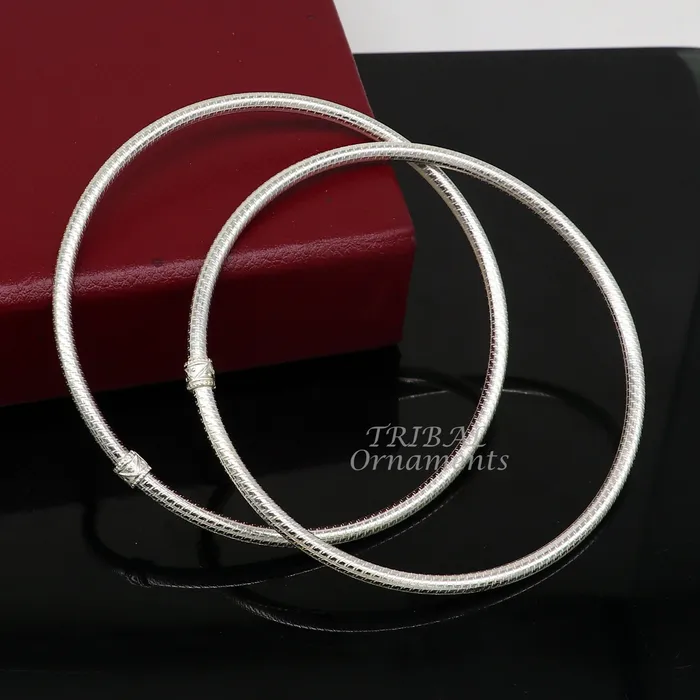 TRIBAL ORNAMENTS 925 Sterling silver Handmade plain design Traditional cultural modern trendy foot kada anklets bracelet best gift for brides nsfk94 Bracelets