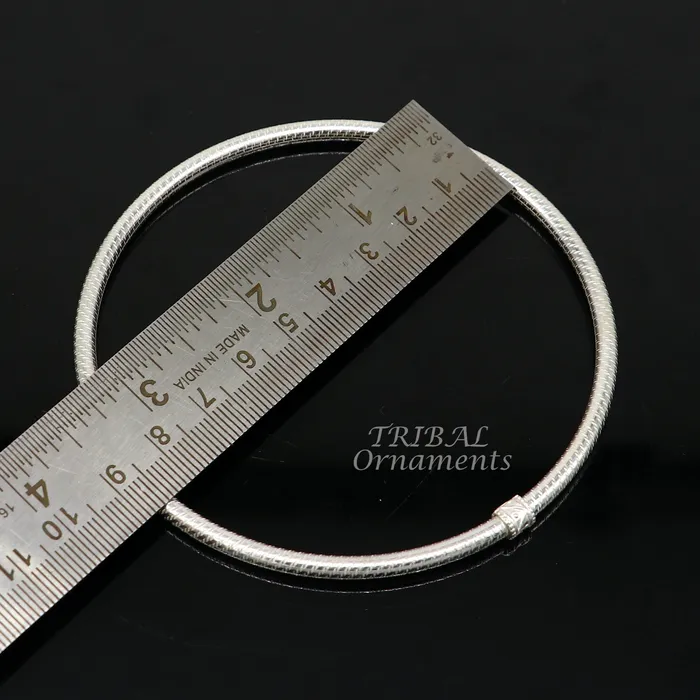 TRIBAL ORNAMENTS 925 Sterling silver Handmade plain design Traditional cultural modern trendy foot kada anklets bracelet best gift for brides nsfk94 Bracelets