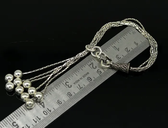 TRIBAL ORNAMENTS Bracelets 925 sterling silver handmade gorgeous charm bracelet excellent multi chain customized adjustable jewelry bridesmaid gift jewelry nsbr13