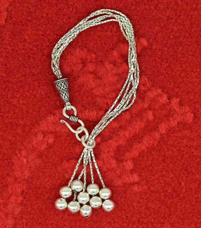 TRIBAL ORNAMENTS Bracelets 925 sterling silver handmade gorgeous charm bracelet excellent multi chain customized adjustable jewelry bridesmaid gift jewelry nsbr13