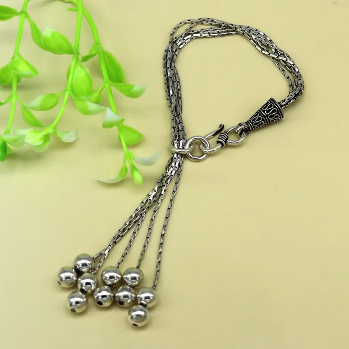 TRIBAL ORNAMENTS Bracelets 925 sterling silver handmade gorgeous charm bracelet excellent multi chain customized adjustable jewelry bridesmaid gift jewelry nsbr13