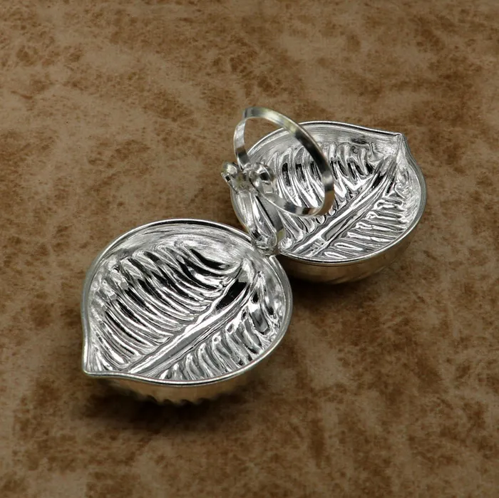 TRIBAL ORNAMENTS Rings Handmade pure 925 sterling silver gorgeous leaf design stylish tilak combo mini bowl tilak patra puja utensils temple article su180 TRIBAL ORNAMENTS Rings Handmade pure 925 sterling silver gorgeous leaf design stylish tilak combo mini bowl tilak patra puja utensils temple article su180