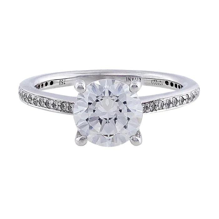 18k White Gold Classic Solitaire Diamond Ring Ritani Rings
