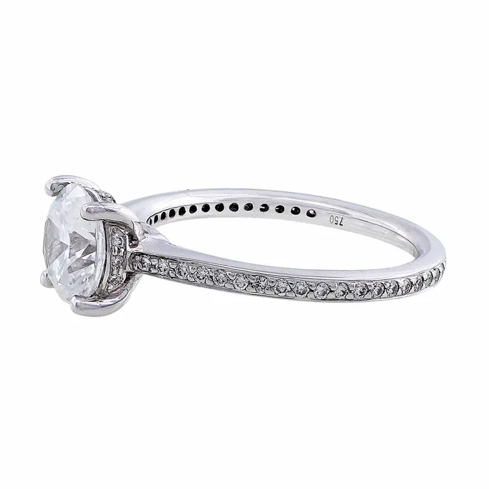 18k White Gold Classic Solitaire Diamond Ring Ritani Rings