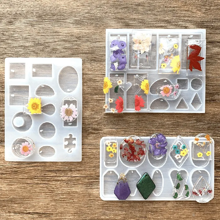 3PCs Resin Jewelry Molds for Resin Pendants Keychains Earrings IntoResin Earrings 3PCs Resin Jewelry Molds for Resin Pendants Keychains Earrings IntoResin Earrings