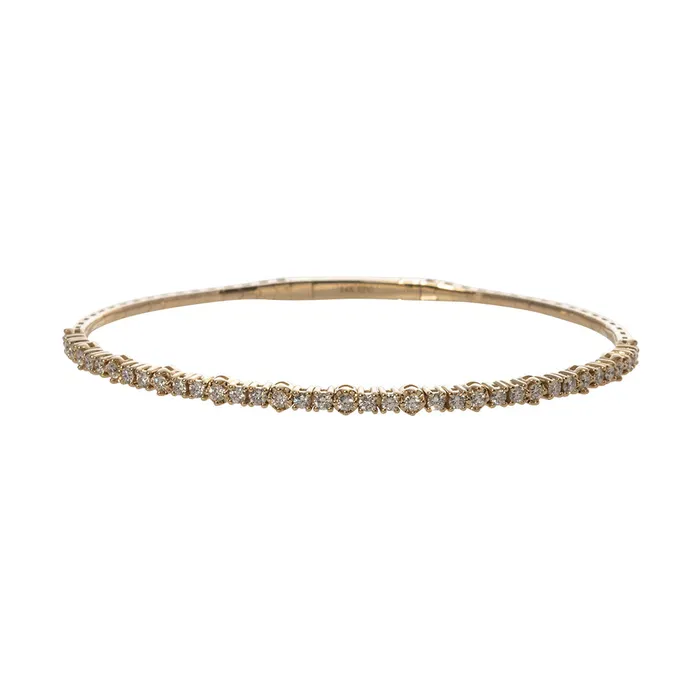 92ctw Diamond 14K Yellow Gold Flexible Tennis Bangle Croghans PreStyled Sets 92ctw Diamond 14K Yellow Gold Flexible Tennis Bangle Croghans PreStyled Sets