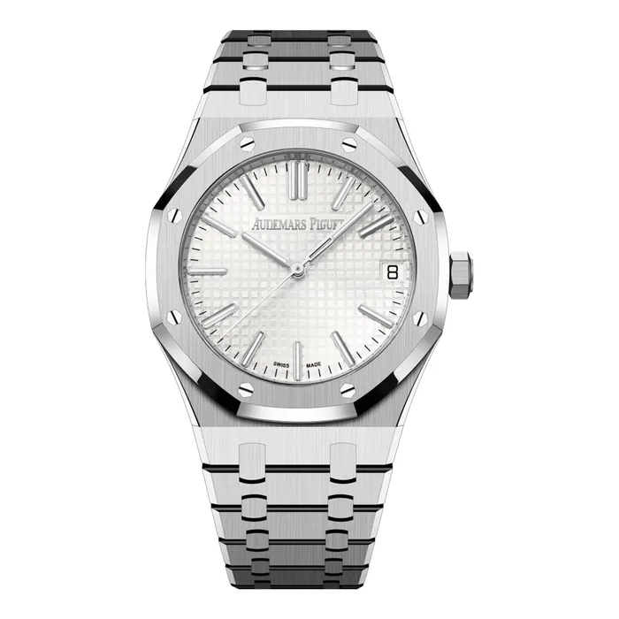 Bracelets Audemars Piguet Audemars Piguet Royal Oak Selfwinding 50th Anniversary 41mm Mens Watch Ref 15510STOO1320ST03 Silver Dial Stainless Steel Bracelet Bracelets Audemars Piguet Audemars Piguet Royal Oak Selfwinding 50th Anniversary 41mm Mens Watch Ref 15510STOO1320ST03 Silver Dial Stainless Steel Bracelet