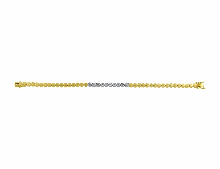 Bracelets CJ Charles Jewelers Estate 14k Yellow Gold Diamond Bracelet