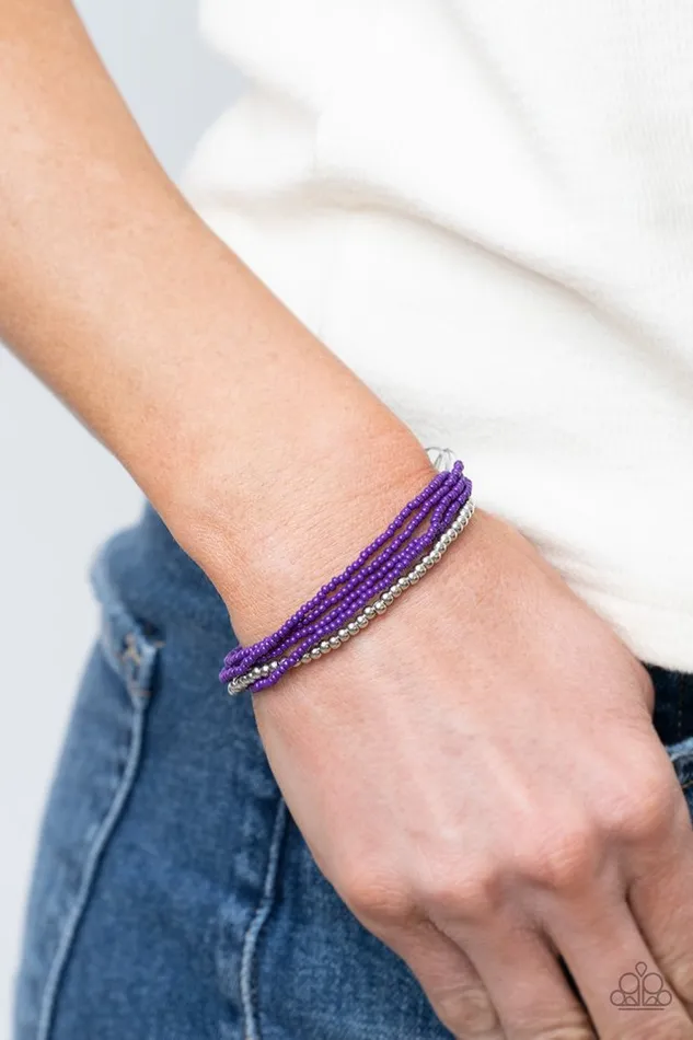 Bracelets Paparazzi Bracelet All Beaded Up Purple Paparazzi Jewelry