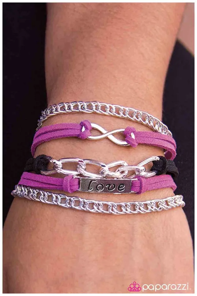 Bracelets Paparazzi Bracelet Ill Never Break Your Heart Purple Paparazzi Jewelry