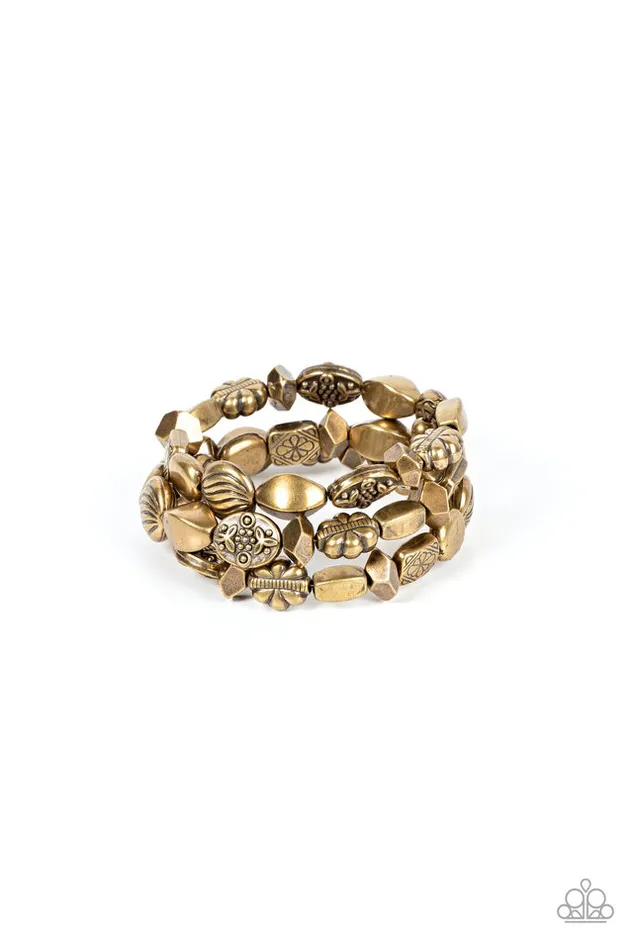 Bracelets Paparazzi Jewelry Paparazzi Bracelet Charmingly Cottagecore Brass Bracelets Paparazzi Jewelry Paparazzi Bracelet Charmingly Cottagecore Brass