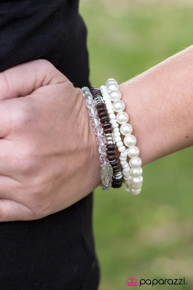 Bracelets Paparazzi Jewelry Paparazzi Bracelet Forest Fest White