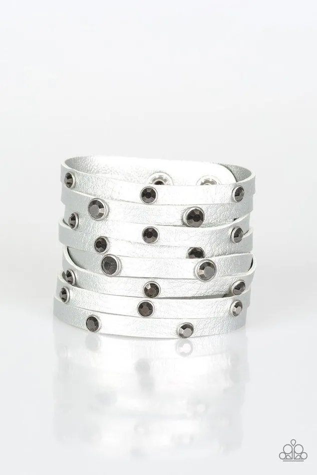 Bracelets Paparazzi Jewelry Paparazzi Bracelet GoGetter Glamorous Silver
