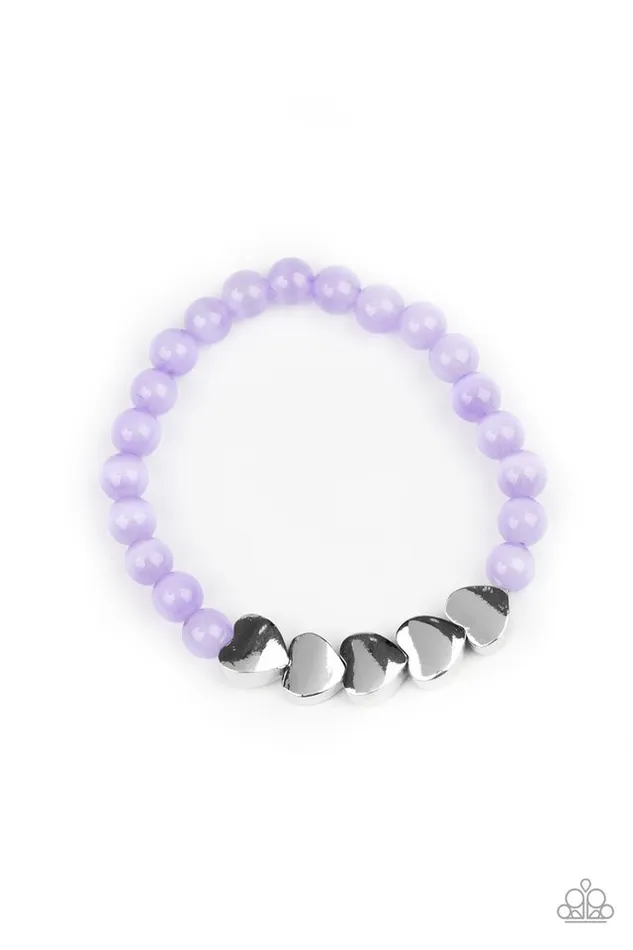 Bracelets Paparazzi Jewelry Paparazzi Bracelet HeartMelting Glow Purple