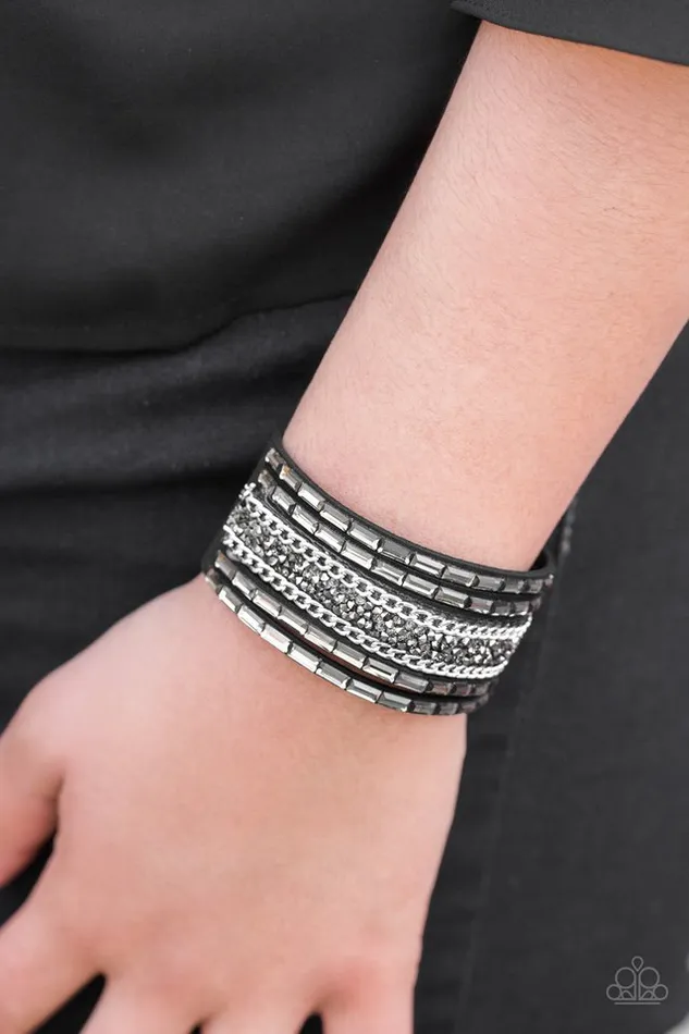 Bracelets Paparazzi Jewelry Paparazzi Bracelet Less Bitter More Glitter Black