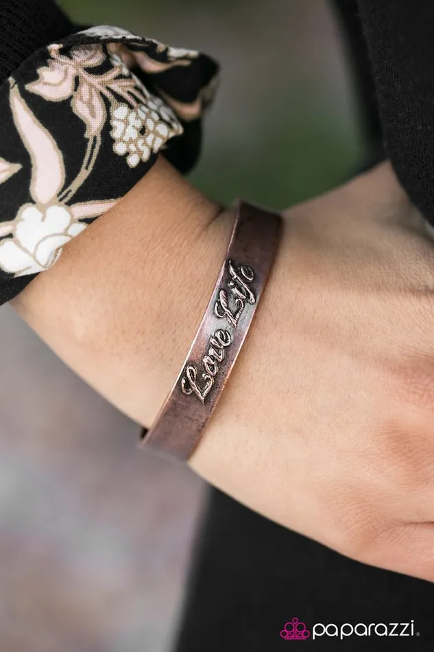 Bracelets Paparazzi Jewelry Paparazzi Bracelet Live To The Fullest Copper