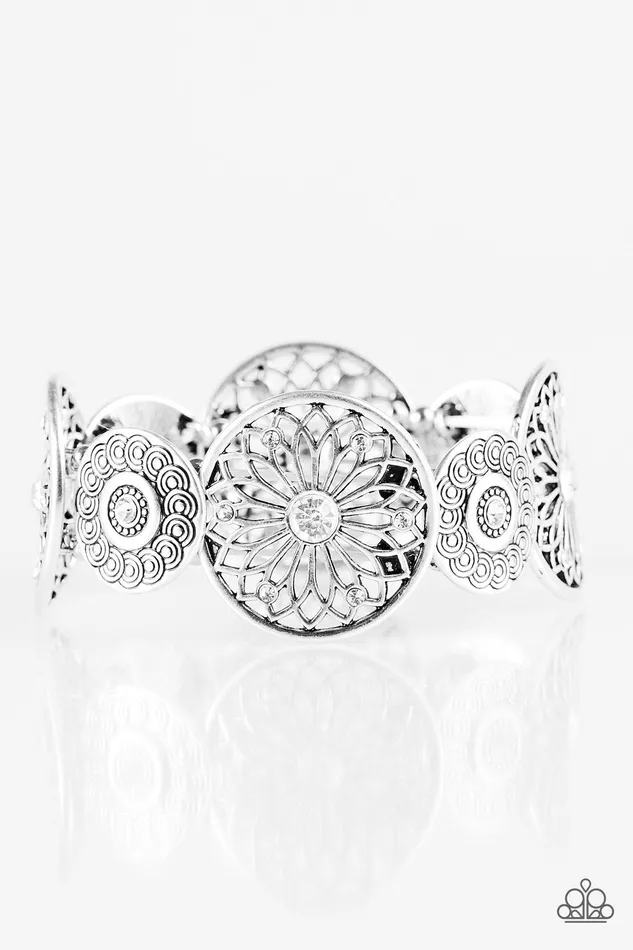 Bracelets Paparazzi Jewelry Paparazzi Bracelet Love WHEEL Find A Way White