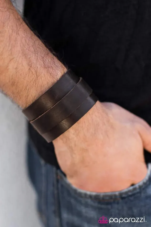 Bracelets Paparazzi Jewelry Paparazzi Bracelet Man Overboard Brown