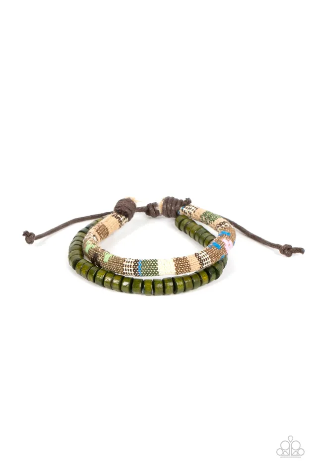 Bracelets Paparazzi Jewelry Paparazzi Bracelet Pack your Poncho Green