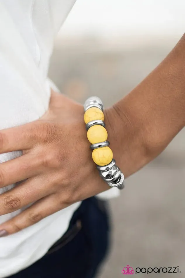 Bracelets Paparazzi Jewelry Paparazzi Bracelet Through The Jungle Yellow