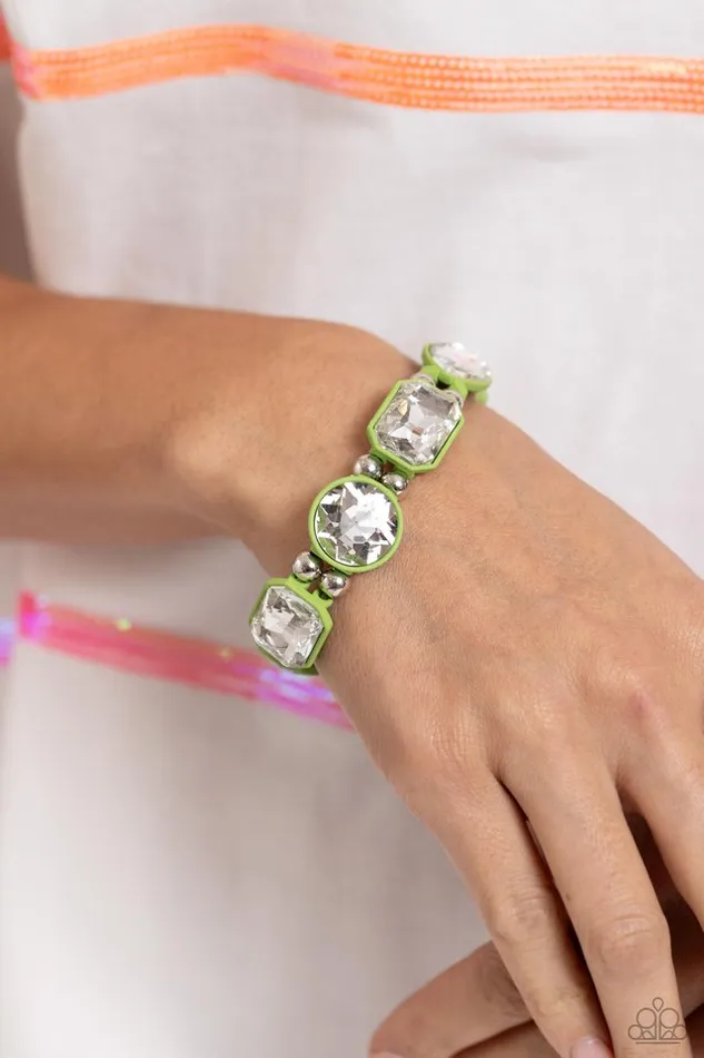Bracelets Paparazzi Jewelry Paparazzi Bracelet Transforming Taste Green