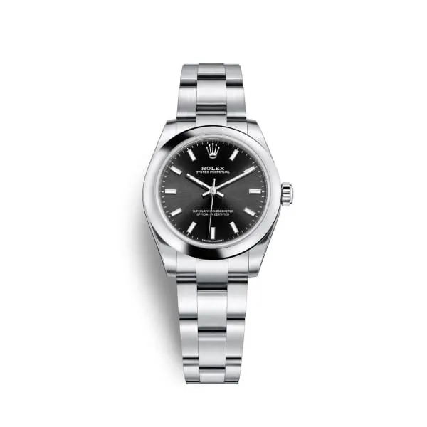 Bracelets Rolex Oyster Perpetual 31mm Ref 1772000019 Black Stick Dial Stainless Steel Oyster Bracelet Watch Rolex Bracelets Rolex Oyster Perpetual 31mm Ref 1772000019 Black Stick Dial Stainless Steel Oyster Bracelet Watch Rolex