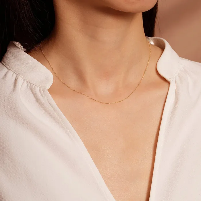Croghans Necklaces 14K Yellow Gold Cable Chain Necklace