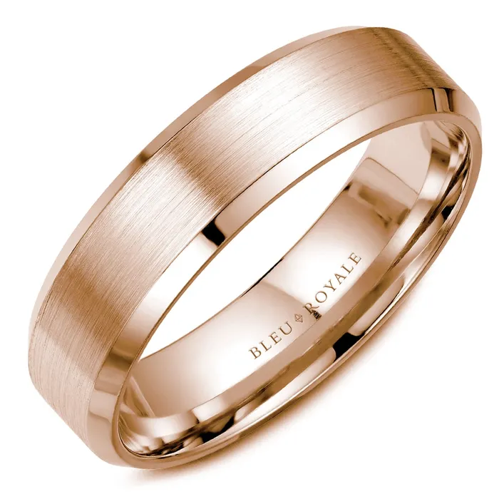 CrownRing Rings 14K Rose Gold Mens Band