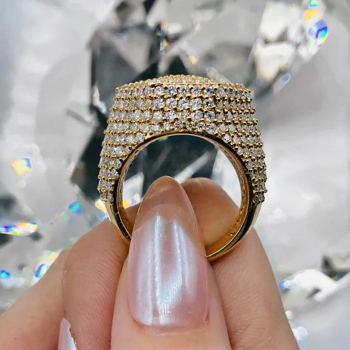 Diamond Source NYC Rings Natural Round Brilliant Diamond Cocktail Ring Set in 14K Yellow Gold 635ct tw