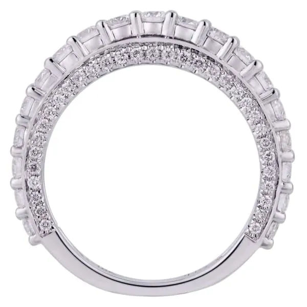 Diamond Source NYC Rings Natural Round Brilliant Fancy Diamond Band Set in 18K White Gold 140ct tw Diamond Source NYC Rings Natural Round Brilliant Fancy Diamond Band Set in 18K White Gold 140ct tw
