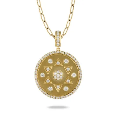 Doves 18K Yellow Gold Round Fibonacci Diamond Pendant Doves PreStyled Sets Doves 18K Yellow Gold Round Fibonacci Diamond Pendant Doves PreStyled Sets