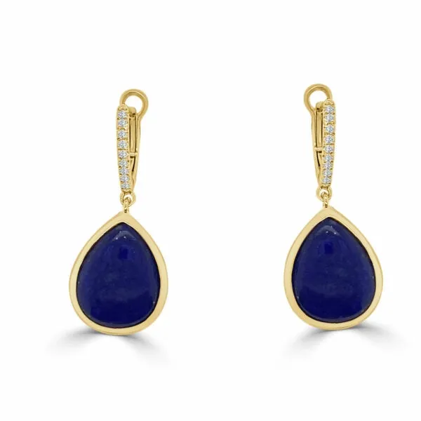 Earrings Frederic Sage 14K Yellow Gold Pear Shaped Lapis Diamond Dangle Earrings Frederic Sage Earrings Frederic Sage 14K Yellow Gold Pear Shaped Lapis Diamond Dangle Earrings Frederic Sage