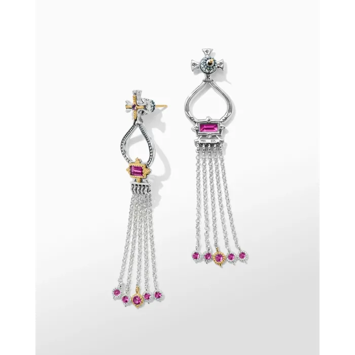 Earrings Konstantino Dome Silver and 18K Gold Corundum Dangle Earrings Konstantino Earrings Konstantino Dome Silver and 18K Gold Corundum Dangle Earrings Konstantino