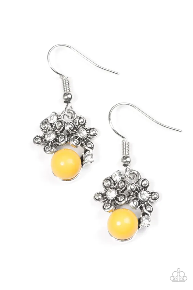 Earrings Paparazzi Earring Dandy In Daffodils Yellow Paparazzi Jewelry