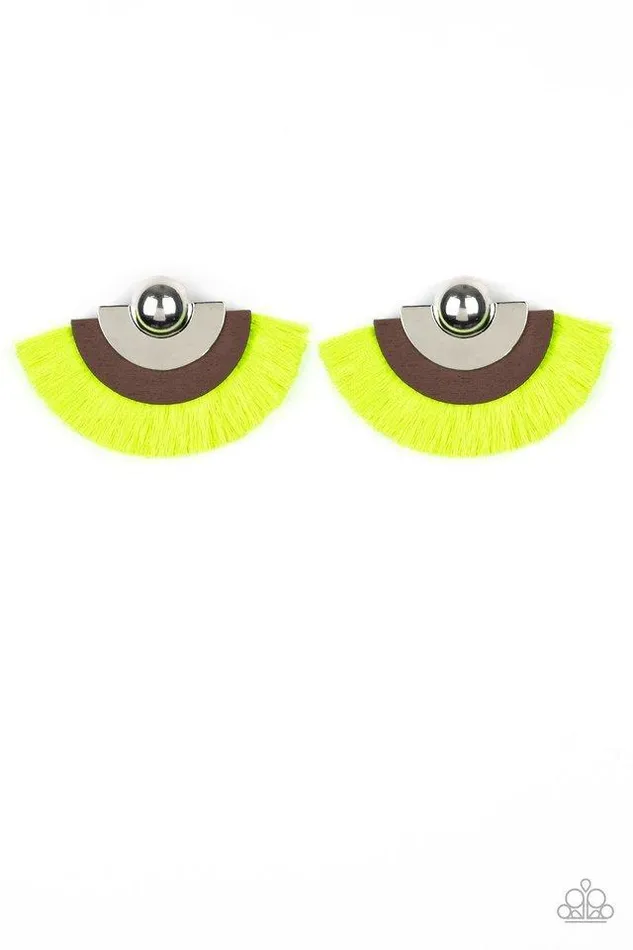 Earrings Paparazzi Earring Fan The FLAMBOYANCE Yellow Paparazzi Jewelry Earrings Paparazzi Earring Fan The FLAMBOYANCE Yellow Paparazzi Jewelry