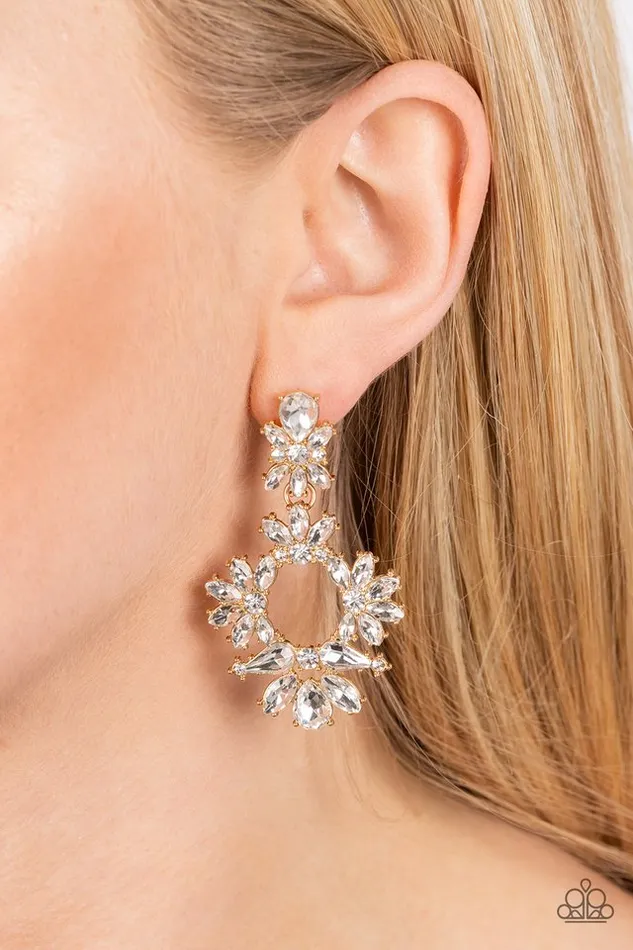 Earrings Paparazzi Earring Leave them Speechless Gold Paparazzi Jewelry