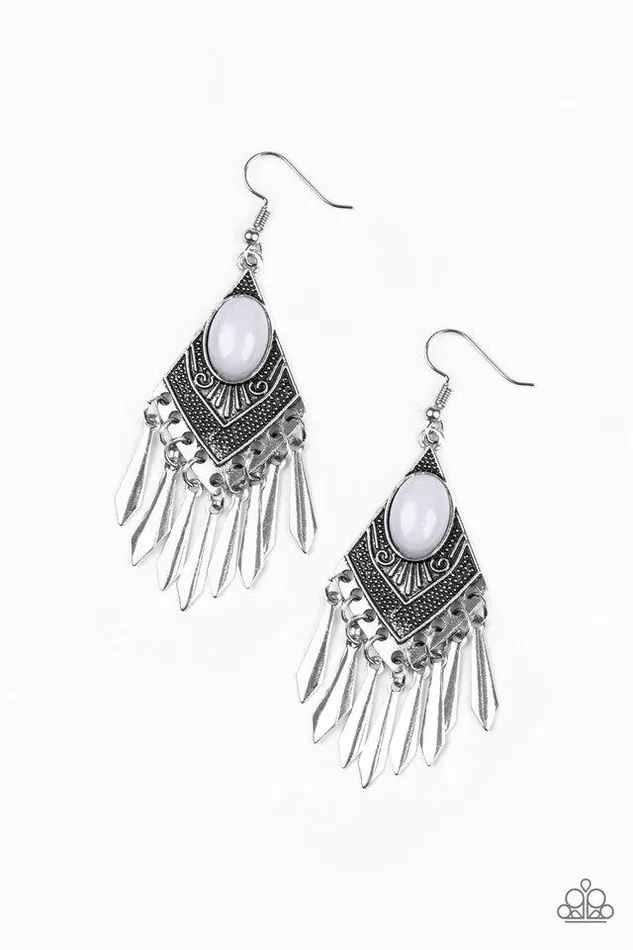 Earrings Paparazzi Earring Mostly MonteZUMBA Silver Paparazzi Jewelry