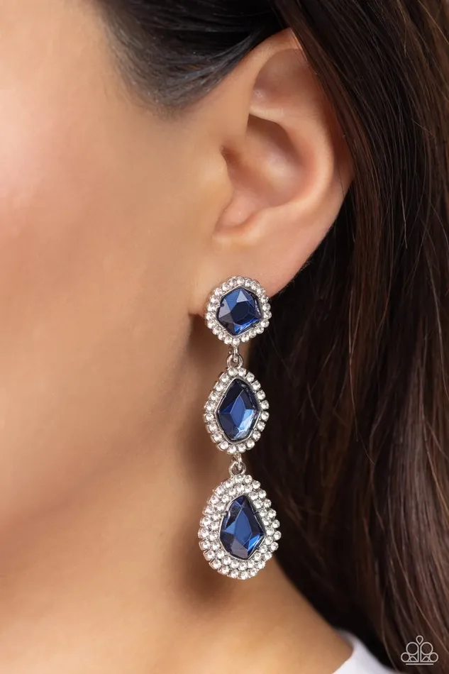 Earrings Paparazzi Earring Prove Your ROYALTY Blue Paparazzi Jewelry