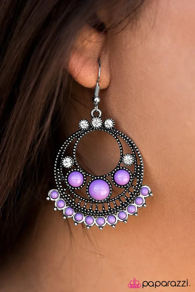 Earrings Paparazzi Jewelry Paparazzi Earring Dont Give A GLAM Purple