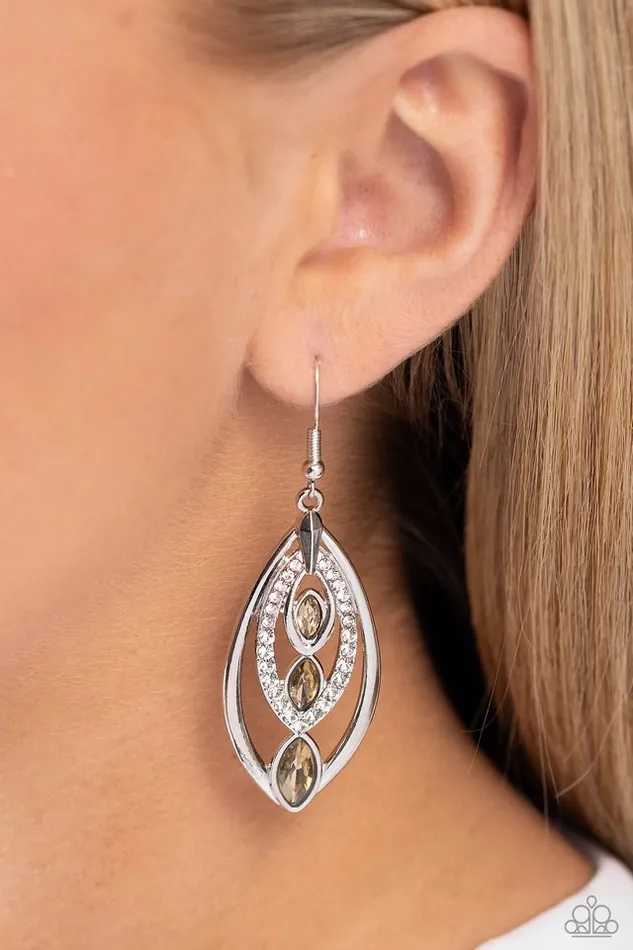 Earrings Paparazzi Jewelry Paparazzi Earring Extra Exuberant Brown