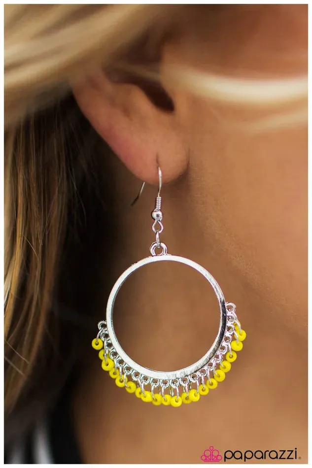 Earrings Paparazzi Jewelry Paparazzi Earring I Want Candy Yellow